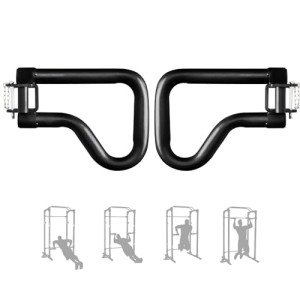 Yes4All 500 LBS Capacity - Dip Bars for 2x2 with 1" Hole Power Cage, Squat Rack Attachments - Multi-Grip Handles Dip Attachment for Dips, Pull Up, Push-up