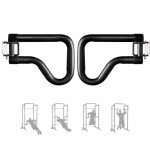 Yes4All 500 LBS Capacity - Dip Bars for 2x2 with 1" Hole Power Cage, Squat Rack Attachments - Multi-Grip Handles Dip Attachment for Dips, Pull Up, Push-up