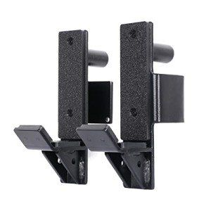 SYL Fitness J-Hooks for 2"x2" Squat/Power Rack(1" Hole), Heavy Duty J-Cups Barbell Holder with UHMV Pads