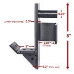 SYL Fitness J-Hooks for 2"x2" Squat/Power Rack(1" Hole), Heavy Duty J-Cups Barbell Holder with UHMV Pads