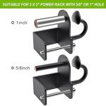 Lifeswell Resistance Band Anchors, Rack Attachment for 3"x3" Power Rack with 1" or 5/8" Hole, Adjustable Multi Point Workout Hook for Strength Training, Fitness, Physical Therapy, 2 Pack