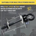 DyaMag Power Rack Attachments with Silicone gaskets for Resistance Band. O-Ring Attachment for Power Rack Squat Racks. Band Pegs for 1-3 inch Power Rack(2 Pack)