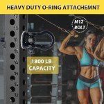 DyaMag Power Rack Attachments with Silicone gaskets for Resistance Band. O-Ring Attachment for Power Rack Squat Racks. Band Pegs for 1-3 inch Power Rack(2 Pack)