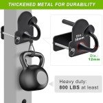 Lifeswell Resistance Band Anchors, Rack Attachment for 3"x3" Power Rack with 1" or 5/8" Hole, Adjustable Multi Point Workout Hook for Strength Training, Fitness, Physical Therapy, 2 Pack