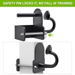 Lifeswell Resistance Band Anchors, Rack Attachment for 3"x3" Power Rack with 1" or 5/8" Hole, Adjustable Multi Point Workout Hook for Strength Training, Fitness, Physical Therapy, 2 Pack