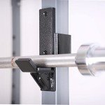 SYL Fitness J-Hooks for 2"x2" Squat/Power Rack(1" Hole), Heavy Duty J-Cups Barbell Holder with UHMV Pads