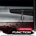 Yes4All Premium Barbell Safety Squat Bar Attachment - 1,000 LBS Capacity Squat Rack Spotter Arms 2x2 – Adjustable Height