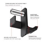 Kipika Safety Spotter Arms and J-Hooks for 2" x 2" Power Racks with 5/8" or 1" Hole - Heavy Duty Barbell Holders and Catches with Rubber Pads - Power Rack Attachments for Squat, Bench Press and More