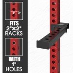 Mikolo Safety Catches, Spotter Arms-Fit 2"x 2" Tube, with 1" Hole for WR00 Squat Rack Power Rack Cage, 800LBS Capacity (1 Pair)