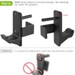 Kipika Safety Spotter Arms and J-Hooks for 2" x 2" Power Racks with 5/8" or 1" Hole - Heavy Duty Barbell Holders and Catches with Rubber Pads - Power Rack Attachments for Squat, Bench Press and More