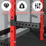 Mikolo Safety Catches, Spotter Arms-Fit 2"x 2" Tube, with 1" Hole for WR00 Squat Rack Power Rack Cage, 800LBS Capacity (1 Pair)