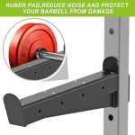 Kipika Safety Spotter Arms and J-Hooks for 2" x 2" Power Racks with 5/8" or 1" Hole - Heavy Duty Barbell Holders and Catches with Rubber Pads - Power Rack Attachments for Squat, Bench Press and More