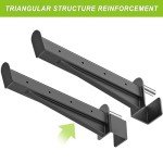 Kipika Safety Spotter Arms for 3" x 3" Power Racks with 5/8" & 1" Holes - Heavy Duty Barbell Safety Catches with Rubber Pad - Adjustable and Easy to Install - Set of 2