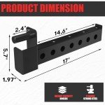 Mikolo Safety Catches, Spotter Arms-Fit 2"x 2" Tube, with 1" Hole for WR00 Squat Rack Power Rack Cage, 800LBS Capacity (1 Pair)