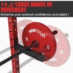 Mikolo Safety Catches, Spotter Arms-Fit 2"x 2" Tube, with 1" Hole for WR00 Squat Rack Power Rack Cage, 800LBS Capacity (1 Pair)
