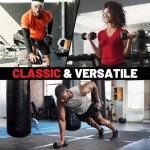 PAPABABE Rubber Hex Dumbbell Set with Rack