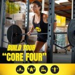 HulkFit High Density Shock Absorbing Nylon Safety Spotter Arm Straps with Reinforced Wear Pad for Pro Series 2.35” x 2.35” Power Rack Cage Accessories Attachment