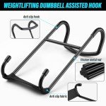 TOBWOLF Dumbbell Spotter Hooks Hangers, Heavy Power Dumbbells Rack Attachments for Dumbbell Bench Press Hold Up 225LB, Safety Connector Perfect for Hanging Dumbbells to Barbells for Chest Workout