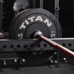 Titan Fitness Titan Series Flip-Down Safety Bars, 36" Depth Spotter Arms, Rated 3,000 LB, Safety Bars for 3"x3" Uprights with Plastic Liner Protection, Spotter Arms for Squat Rack