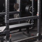 Titan Fitness Titan Series Flip-Down Safety Bars, 36" Depth Spotter Arms, Rated 3,000 LB, Safety Bars for 3"x3" Uprights with Plastic Liner Protection, Spotter Arms for Squat Rack