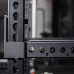 Titan Fitness Titan Series Flip-Down Safety Bars, 36" Depth Spotter Arms, Rated 3,000 LB, Safety Bars for 3"x3" Uprights with Plastic Liner Protection, Spotter Arms for Squat Rack