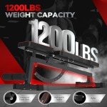 Weight Bench,Adjustable Workout Bench for Home Gym with 1200 LBS,Adjustable Back/Seat Exercise Bench Incline for Full-Body Strength Training