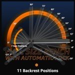 LINBOLUSA Foldable Weight Bench - Adjustable Bench for Full Body Workout, Fully Upright Backrest Design, Multi-Purpose Incline Decline Bench - 2024 Version Black