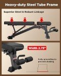LINBOLUSA Adjustable Weight Bench - Heavy Duty Bench,1200LB Capacity Stable Workout Bench, Full Body Workout Exercise Bench for Home, Fully Upright Backrest Design, Adjustable Incline Decline Bench Press - 2024
