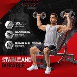 Weight Bench,Adjustable Workout Bench for Home Gym with 1200 LBS,Adjustable Back/Seat Exercise Bench Incline for Full-Body Strength Training