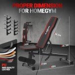 Weight Bench,Adjustable Workout Bench for Home Gym with 1200 LBS,Adjustable Back/Seat Exercise Bench Incline for Full-Body Strength Training