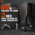 Lusper Adjustable Weight Bench Foldable - 660 Lb Stable Workout Bench, Extended head and neck protection design, 3 Sec Fast Folding Multi-Purpose for Full Body Workout