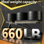 FitGoods Adjustable Weight Bench - Heavy-Duty Foldable Workout Bench for Home Gym, 660 LBS Capacity, Incline & Decline, Multi-Position Strength Training Bench, Compact Storage