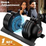 Adjustable Dumbbell Set, 52lbs for Home Workouts