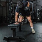 Titan Fitness Elite Series Single Post Flat Bench, 2.5" Thick HeftyGrip Vinyl Pad, Rated 1,000 LB, Dedicated Home Gym Competition Weightlifting & Strength Training Utility Bench