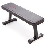 Marcy Flat Utility 600 lbs Capacity Weight Bench for Weight Training and Ab Exercises SB-315 , Black