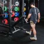 Titan Fitness Elite Series Single Post Flat Bench, 2.5" Thick HeftyGrip Vinyl Pad, Rated 1,000 LB, Dedicated Home Gym Competition Weightlifting & Strength Training Utility Bench