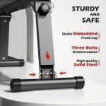 FLYBIRD Folding Flat Bench, Sturdy Lightweight and Space-saving Bench Press Flat Weight Bench, Easy to Assemble