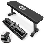 Houbos Flat Bench, Flat Weight Workout Exercise Bench Easy,Assembly,Foldaway Bench for Adjustable Dumbbells or an Adjustable Dumbbell Set,Strength Training Bench Press