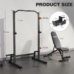 DONOW Olympic Weight Bench with Squat Rack Adjustable Workout Bench with Rack for Bench Press Home Gym Equipment