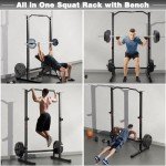 DONOW Olympic Weight Bench with Squat Rack Adjustable Workout Bench with Rack for Bench Press Home Gym Equipment
