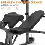 Rigel 600lbs 6 in 1 Adjustable Olympic Weight Bench Set with Leg Extension and Leg Curl Multi-Function Bench Press Set for Full Body Workout