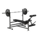 Body-Solid (GDIB46LB) PowerCenter Olympic Bench - Versatile Weight Bench with Squat Rack, Bench Press Rack, and Leg Developer - Ideal for Strength Training & Total-Body Workouts, Black