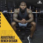 PowerTec Workbench Olympic Weight Bench Press for Home Gym WB-OB16 - Adjustable Workout Bench with 9 Horizontal, Vertical Positions, 7 Incline Positions, Decline - Fitness Equipment