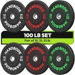 High-Bounce Olympic Bumper Plates - 100LB Set
