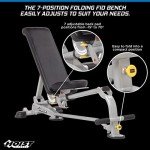 HOIST Fitness Weight Bench, 7-Position Adjustable Multi-Position Full-Body Strength Training Bench for Flat, Incline & Decline Workouts with Fast, Space-Saving Folding