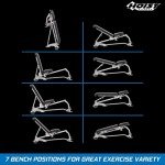 HOIST Fitness Weight Bench, 7-Position Adjustable Multi-Position Full-Body Strength Training Bench for Flat, Incline & Decline Workouts with Fast, Space-Saving Folding