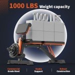 XCHIEF Adjustable Weight Bench - 1000 LBS Heavy Duty Foldable Workout Bench Press with Leg Extension and Preacher Pad, Flat/Incline/Decline, Sit Up Bench for Full Body Strength Training at Home Gym (Upgrade 1000LBS)