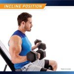 Marcy Exercise Utility Bench for Upright, Incline, Decline, and Flat Exercise SB-261W , Black , 42.00 x 19.00 x 51.00 inches