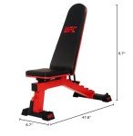UFC DELUXE FID Weight Bench - Multi-Position Adjustable Backrest and Seat, Decline, Flat, Incline Bench, Heavy-Duty Construction, Optimal Padding for Home Gym Strength Training