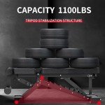 Adjustable Weight Bench, 1100 LB Weight Capacity Heavy-duty Workout Bench, Extended Head, and Neck Protection Design, Foldable Flat/Incline/Decline Exercise Multi-Purpose Bench for Home Gym